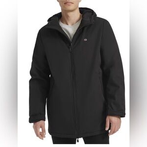 Champion Men's Dark Hooded Performance Jacket with Sherpa Lining